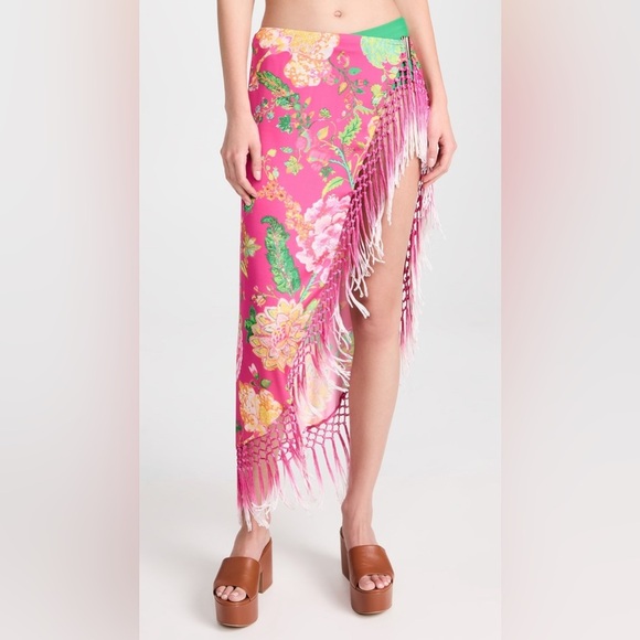 NWT Rococo Sand Chloe Long Pareo in Fuschia Pink Size Small $212 - Picture 3 of 9